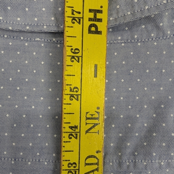 Tommy Hilfiger XL Button Down Shirt Blue With White Polka Dots Pristine - Picture 11 of 12